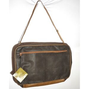 Aramis First Flight Travel Bag Brown Tan Messenger Shoulder Weekender NWT